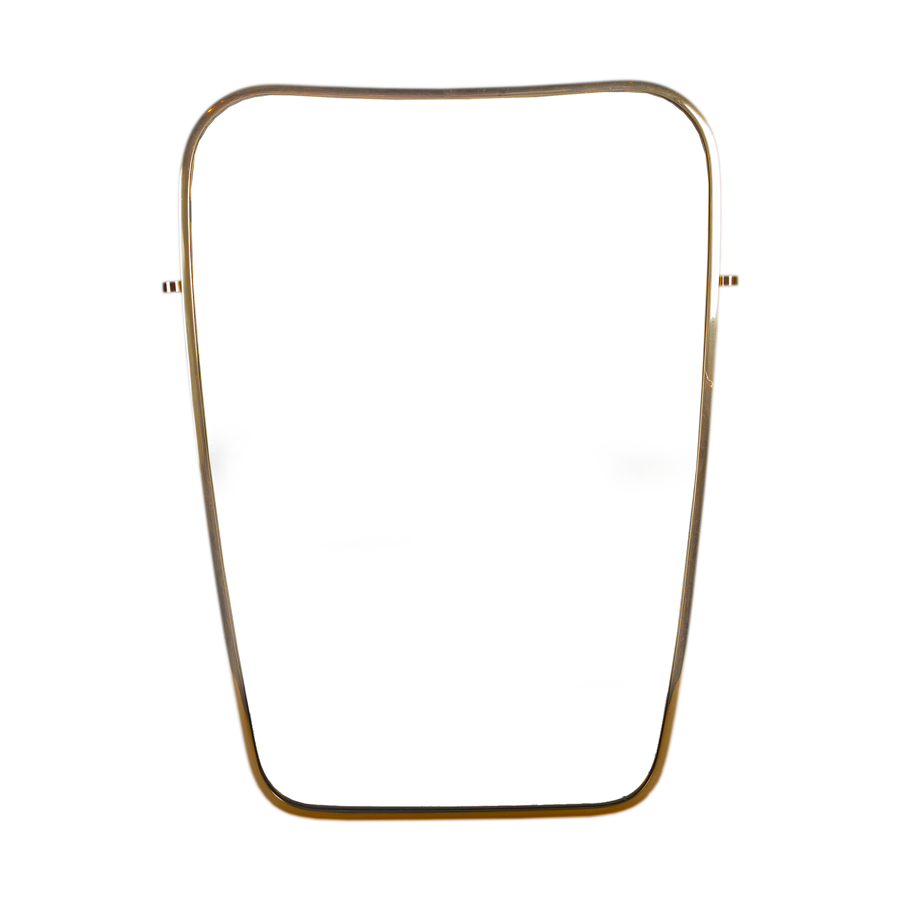 Brass Mirror in the style of Gio Ponti