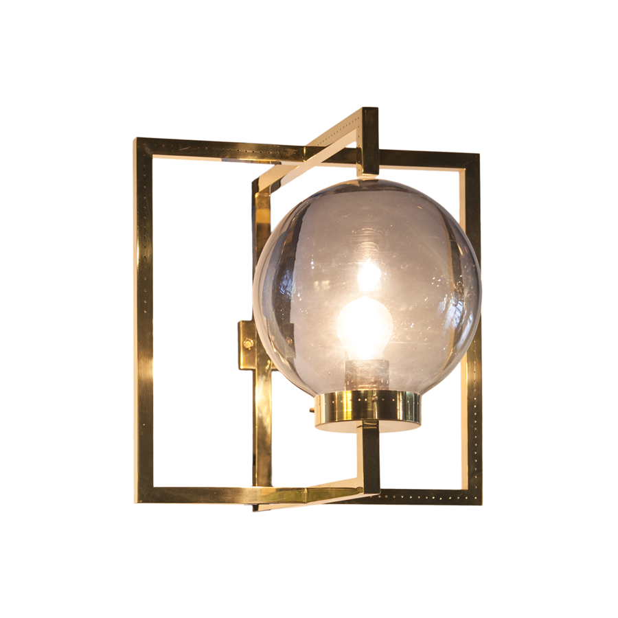 Pair of Brass Italian Sconces by Diego Mardegan