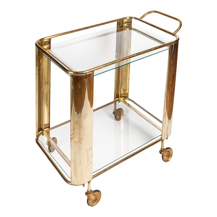 Italian 1970s Modernist Bass Bar Cart