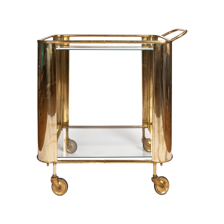 Italian 1970s Modernist Bass Bar Cart