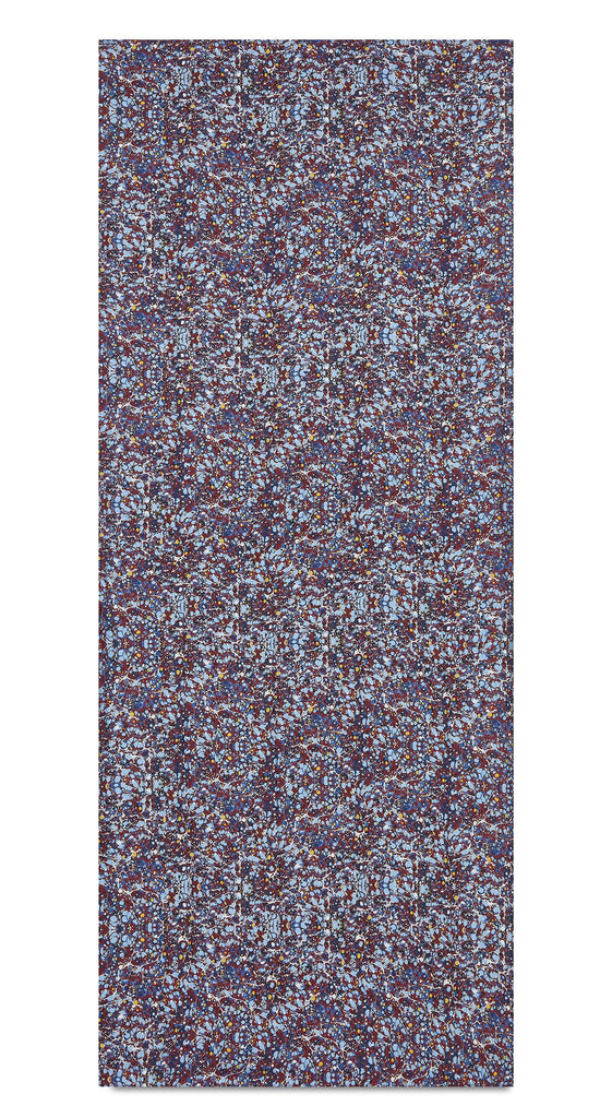 Marble Linen Tablecloth in Burgundy, Turquoise & Blue by Summerill & Bishop