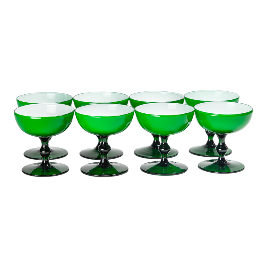 Carlo Moretti Green and White Coupes