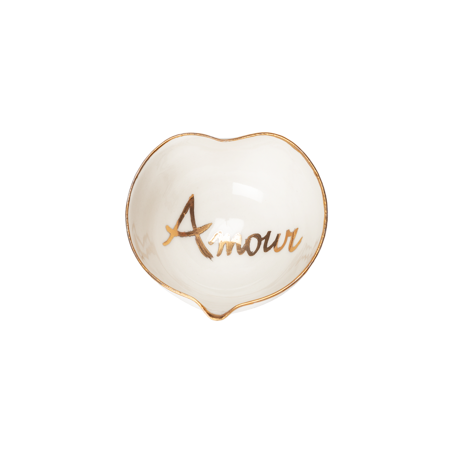 Italian Raw Porcelain - White Hearts "Amour"