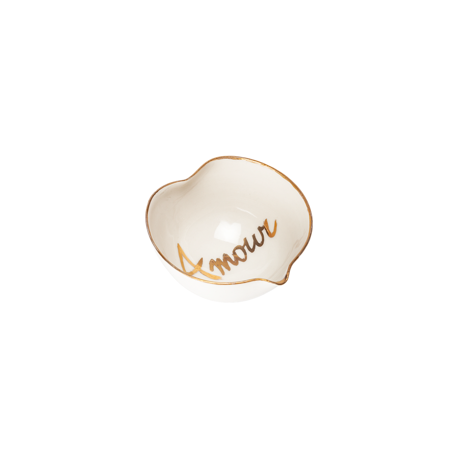 Italian Raw Porcelain - White Hearts "Amour"