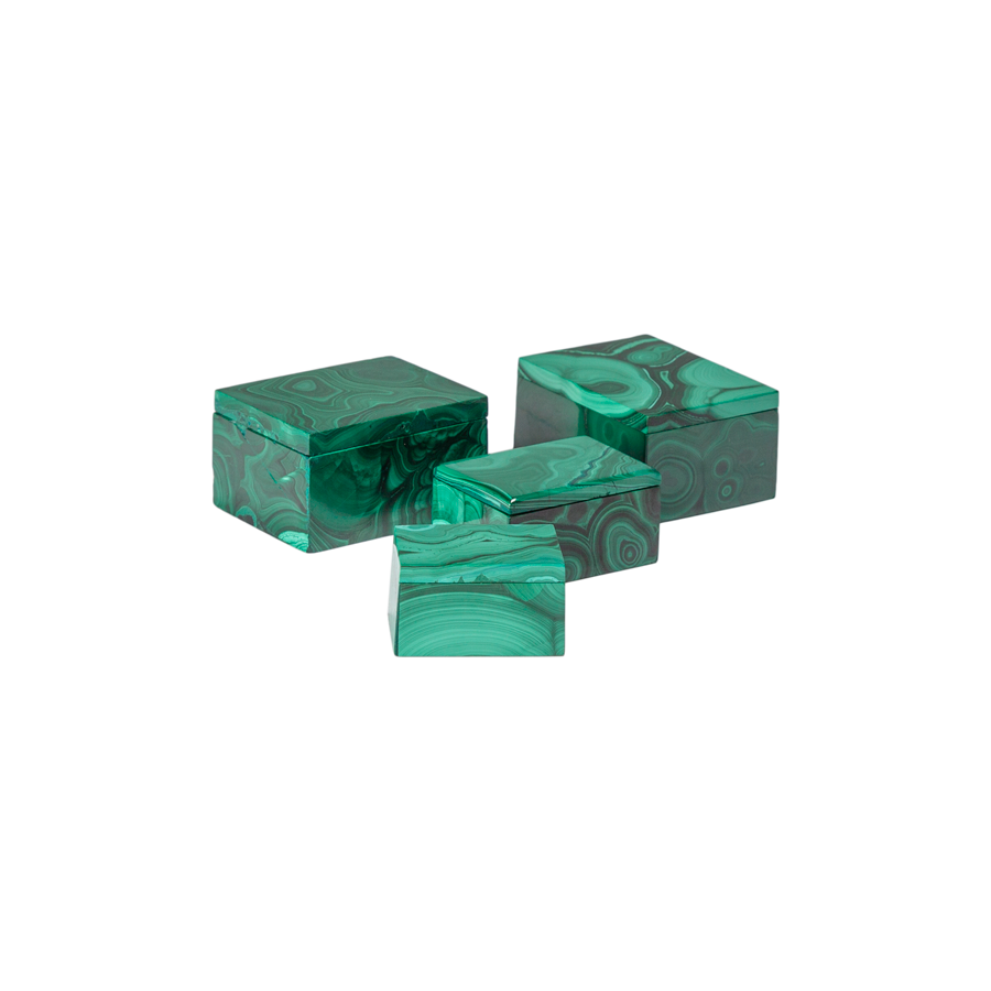 Small Assortment of Malachite Boxes