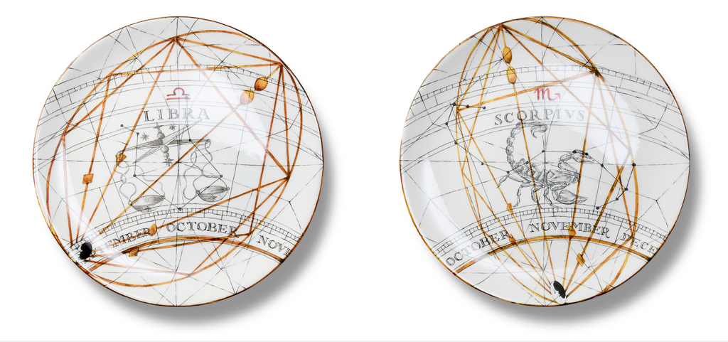 Zodiac Dinner Plates by Laboratorio Paravicini - Set of 12