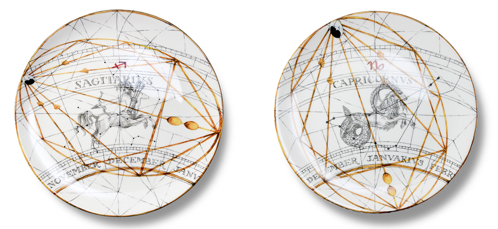 Zodiac Dinner Plates by Laboratorio Paravicini - Set of 12