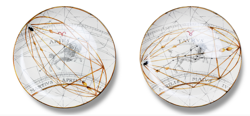 Zodiac Dinner Plates by Laboratorio Paravicini - Set of 12