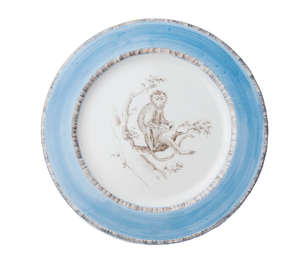 Monkey Dinner Plates by Laboratorio Paravicini -Set of 12