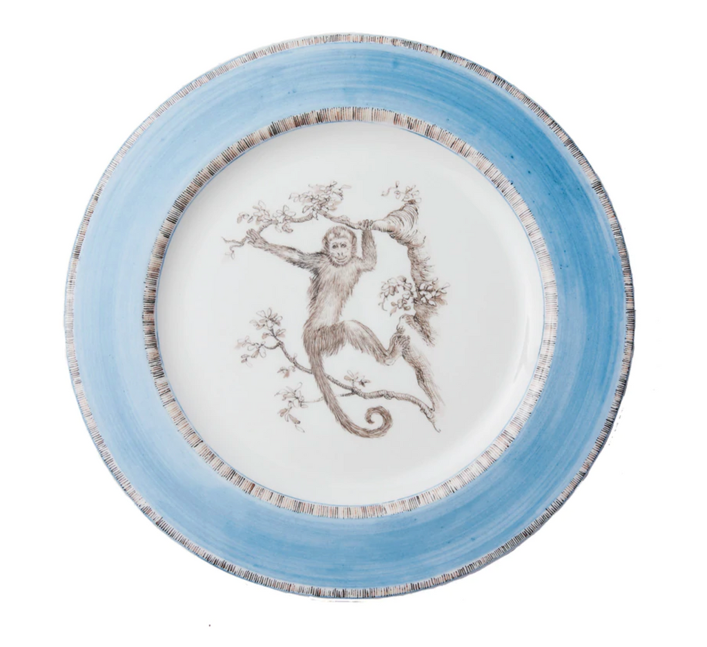 Monkey Dinner Plates by Laboratorio Paravicini -Set of 12