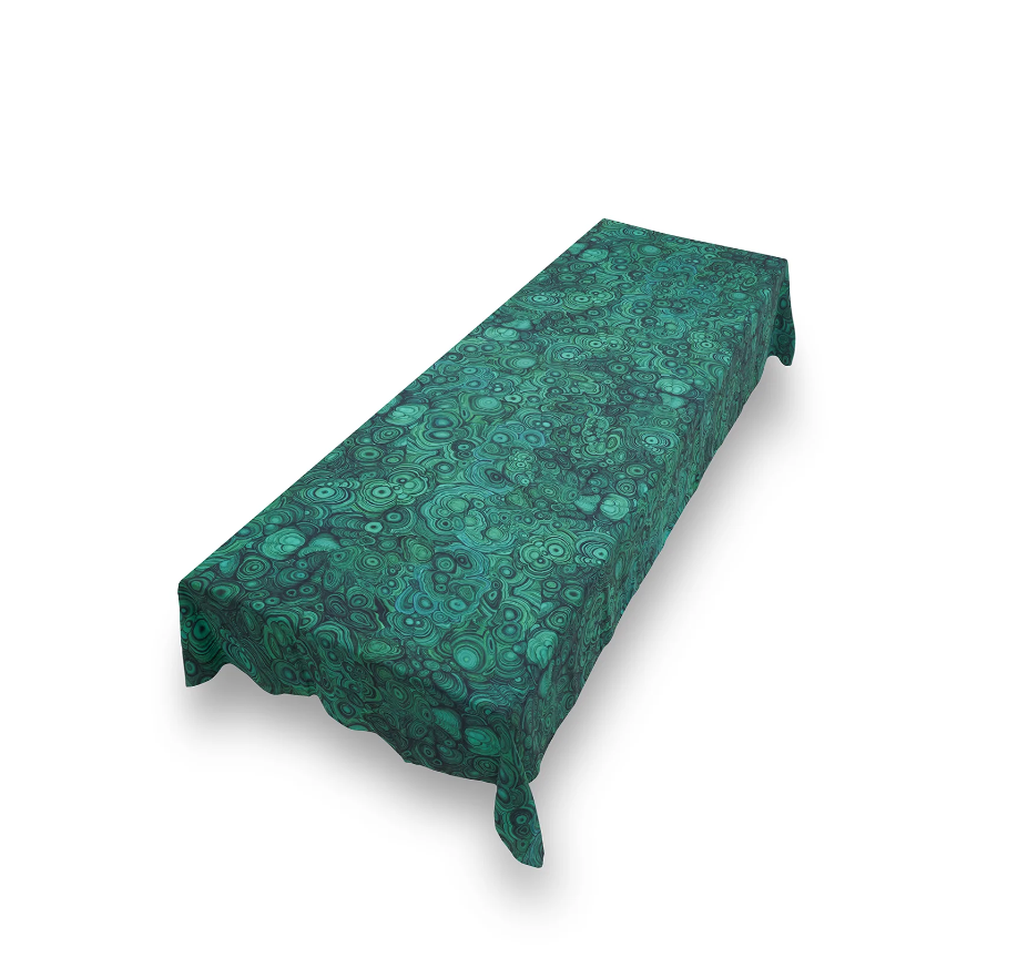 Malachite Linen Tablecloth by Summerill & Bishop