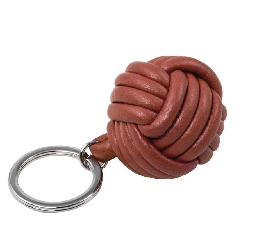 Italian Leather Nodo Keyring by Giobagnara