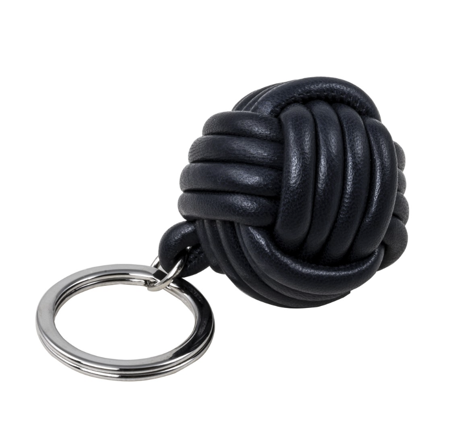 Italian Leather Nodo Keyring by Giobagnara