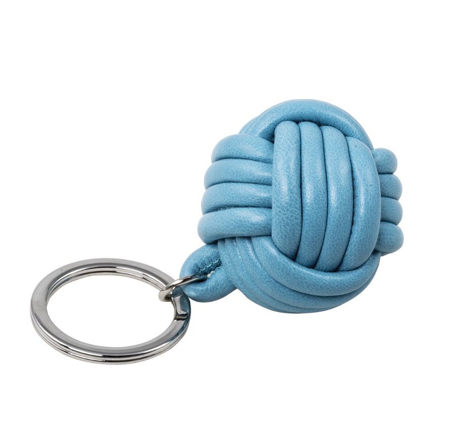 Italian Leather Nodo Keyring by Giobagnara