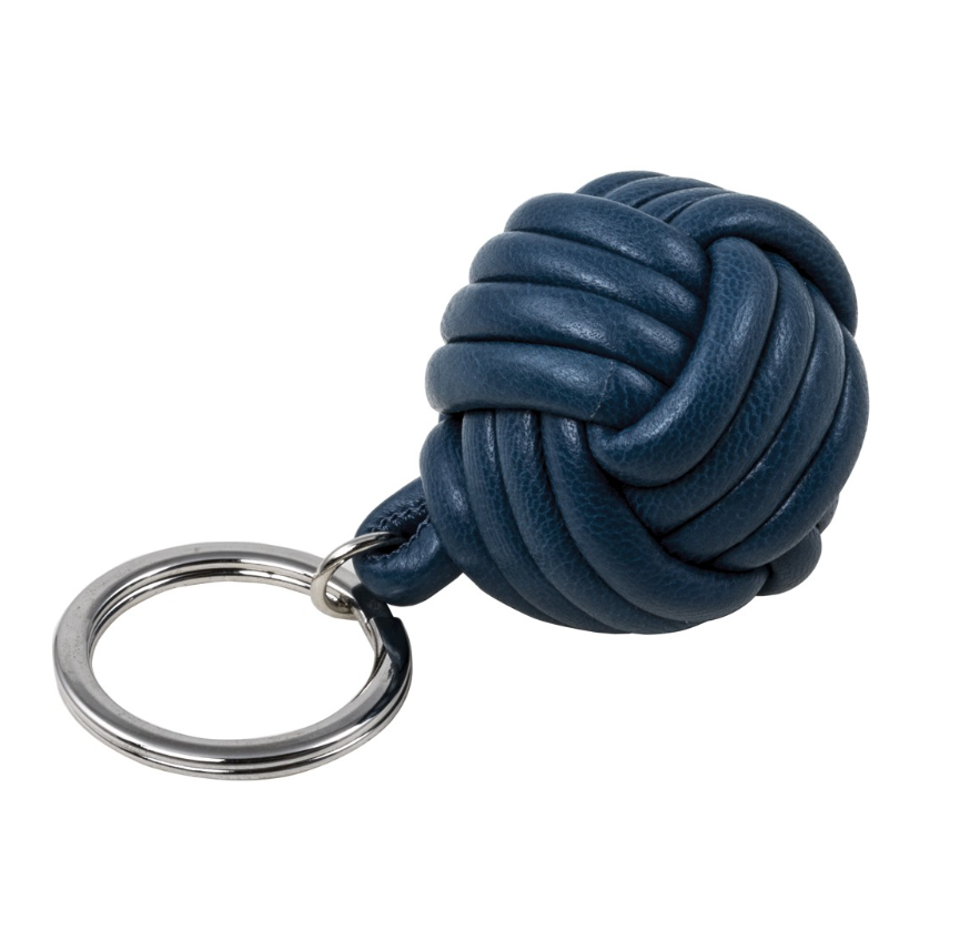 Italian Leather Nodo Keyring by Giobagnara