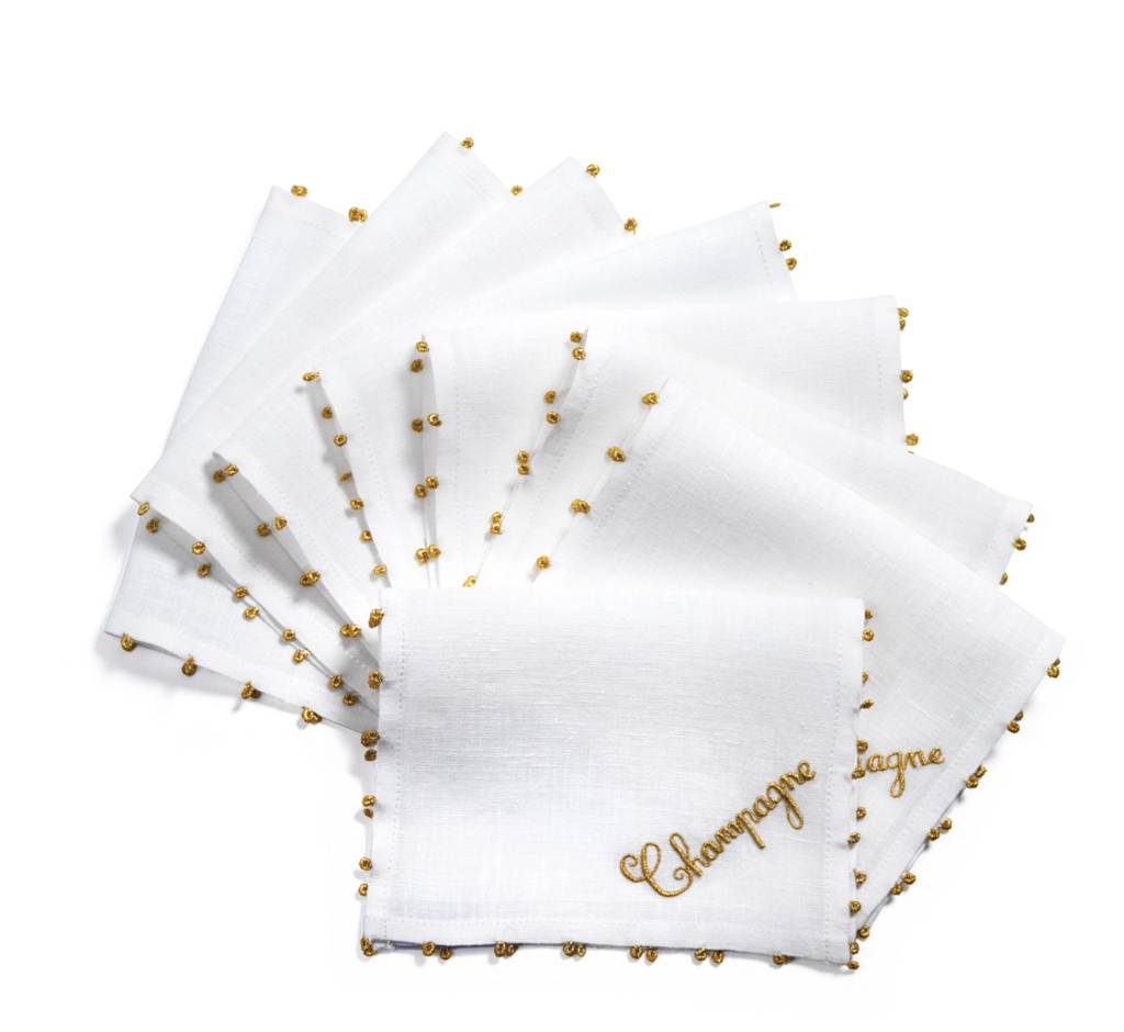 Champagne Cocktail Napkins by Julia B. Casa, Italy
