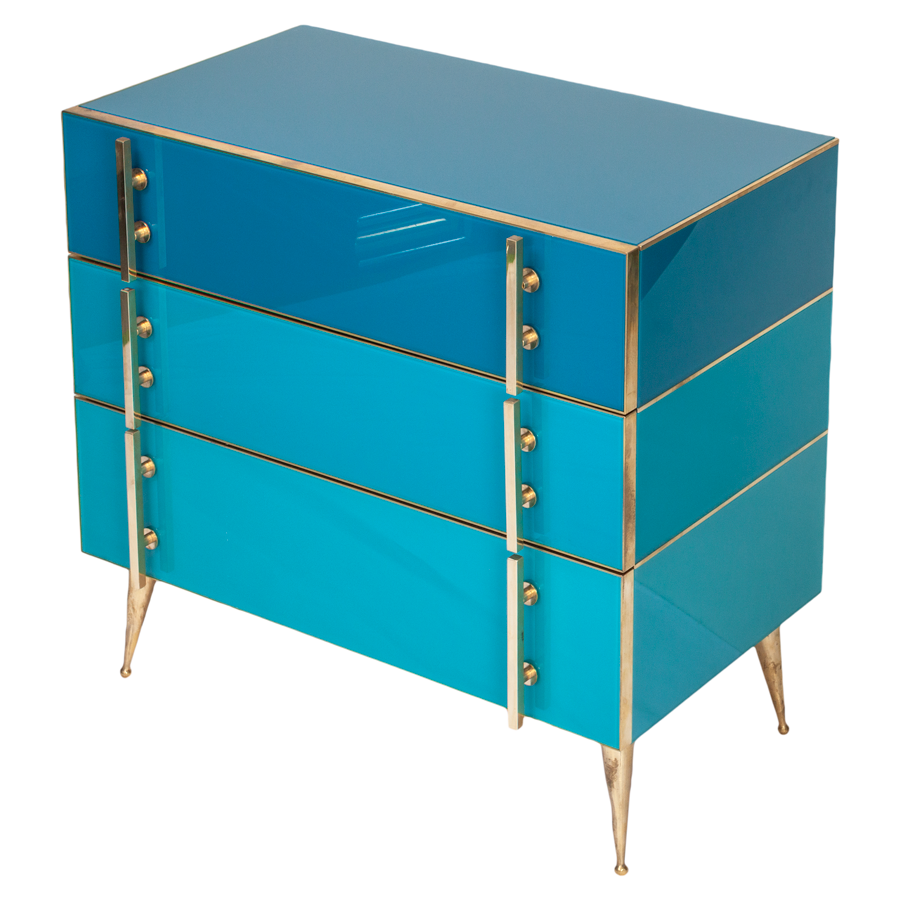 Pair of Italian Shades of Blue Nightstands