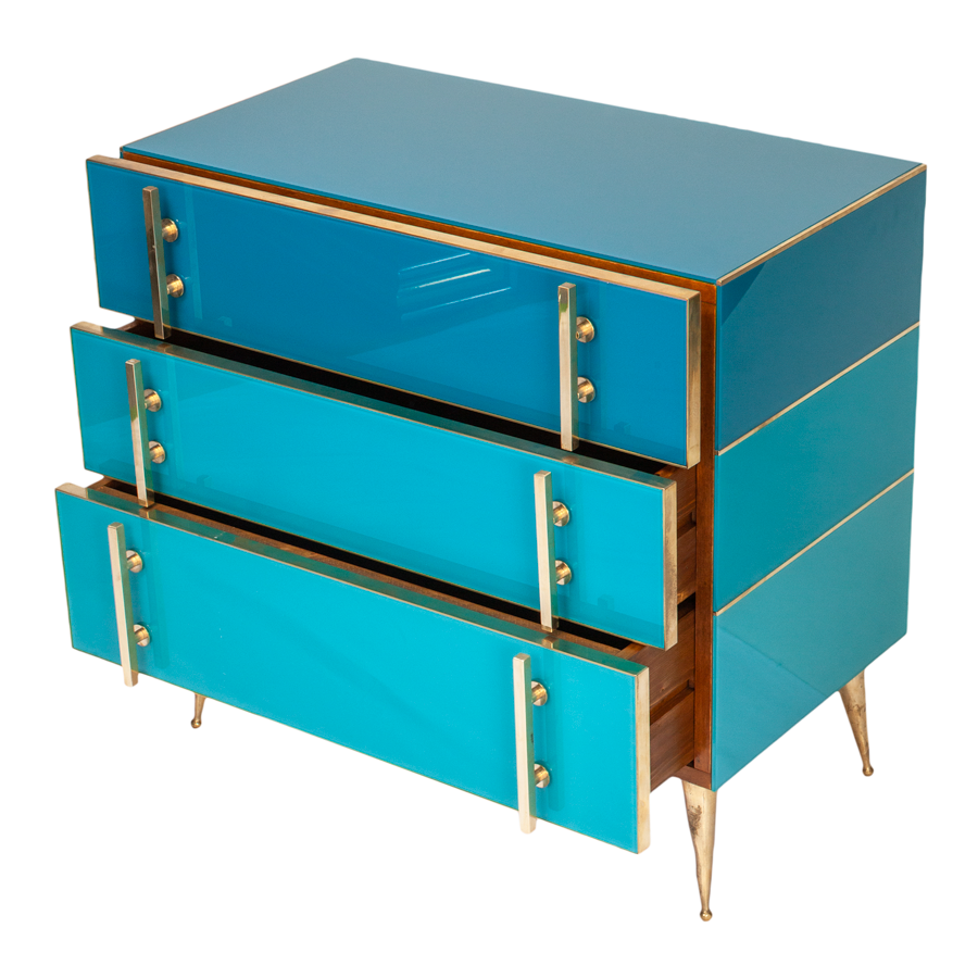 Pair of Italian Shades of Blue Nightstands