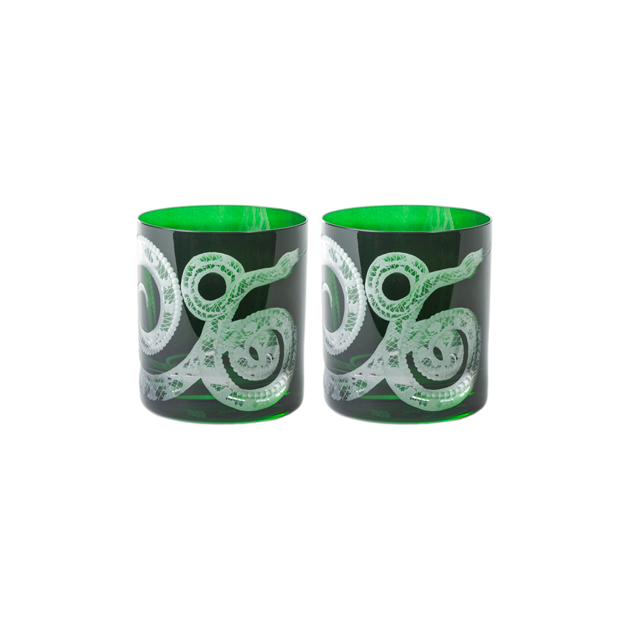 Cabinet of Curiosities Ice bucket Snake in British Racer Green by Artel