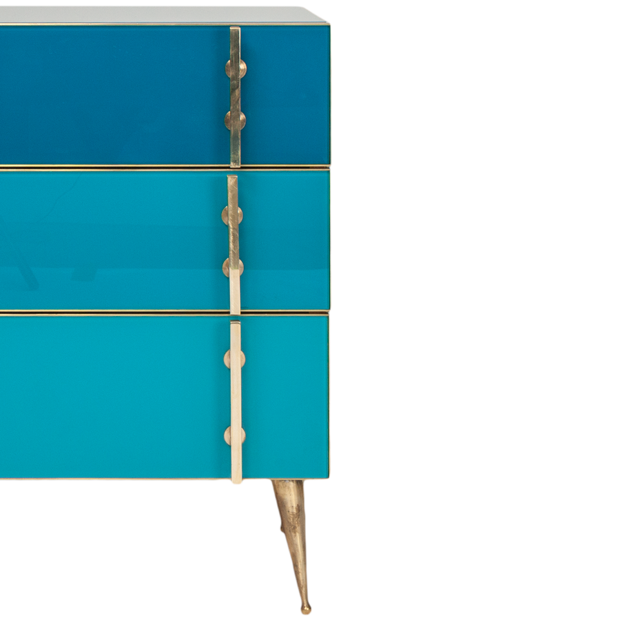 Pair of Italian Shades of Blue Nightstands