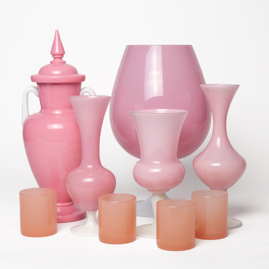 Italian Opaline Pedestal Vase