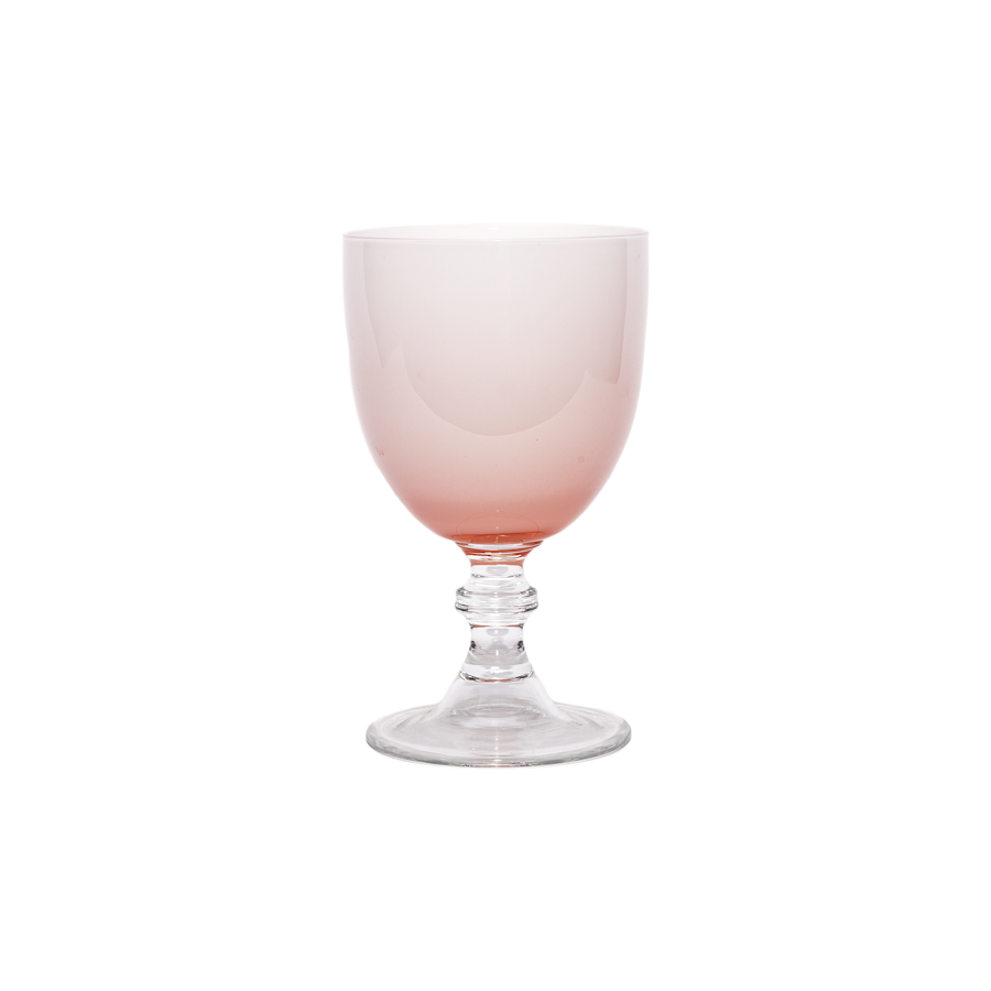 Italian Cased Glass Vase w/ Clear Base