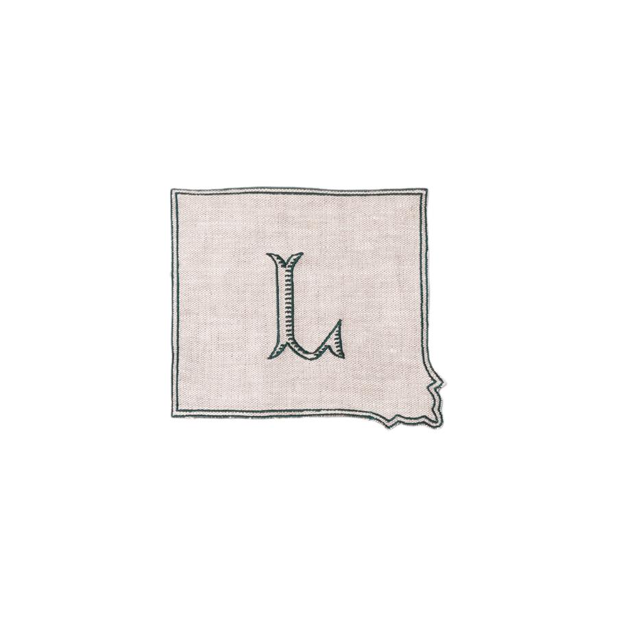 Cocktail Napkins by La Gallina Matta, Italy - Cake Corner - Monogram