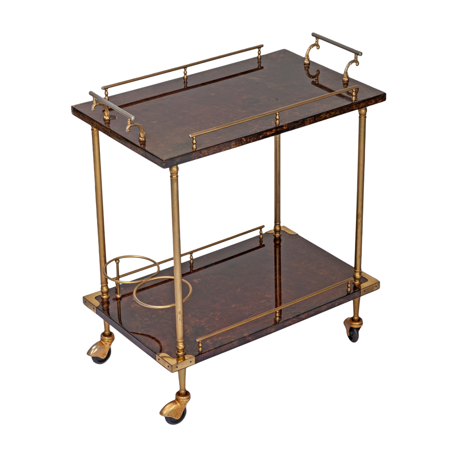 Small Aldo Tura Bar Cart