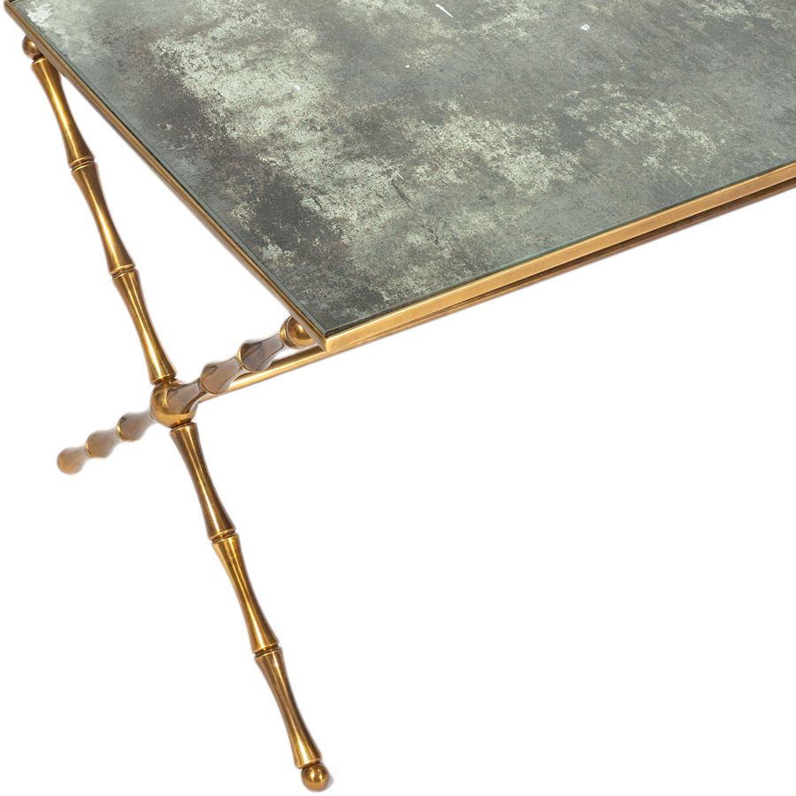 Maison Bagues Brass and Mirror coffee table