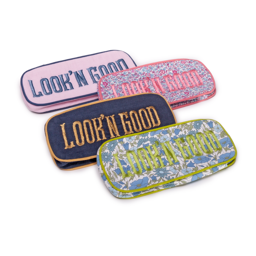 Embroidered Sunglass Case with Cover