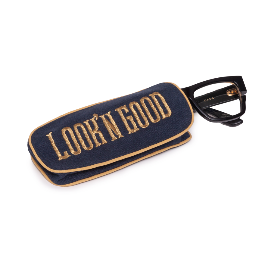 Embroidered Sunglass Case with Cover