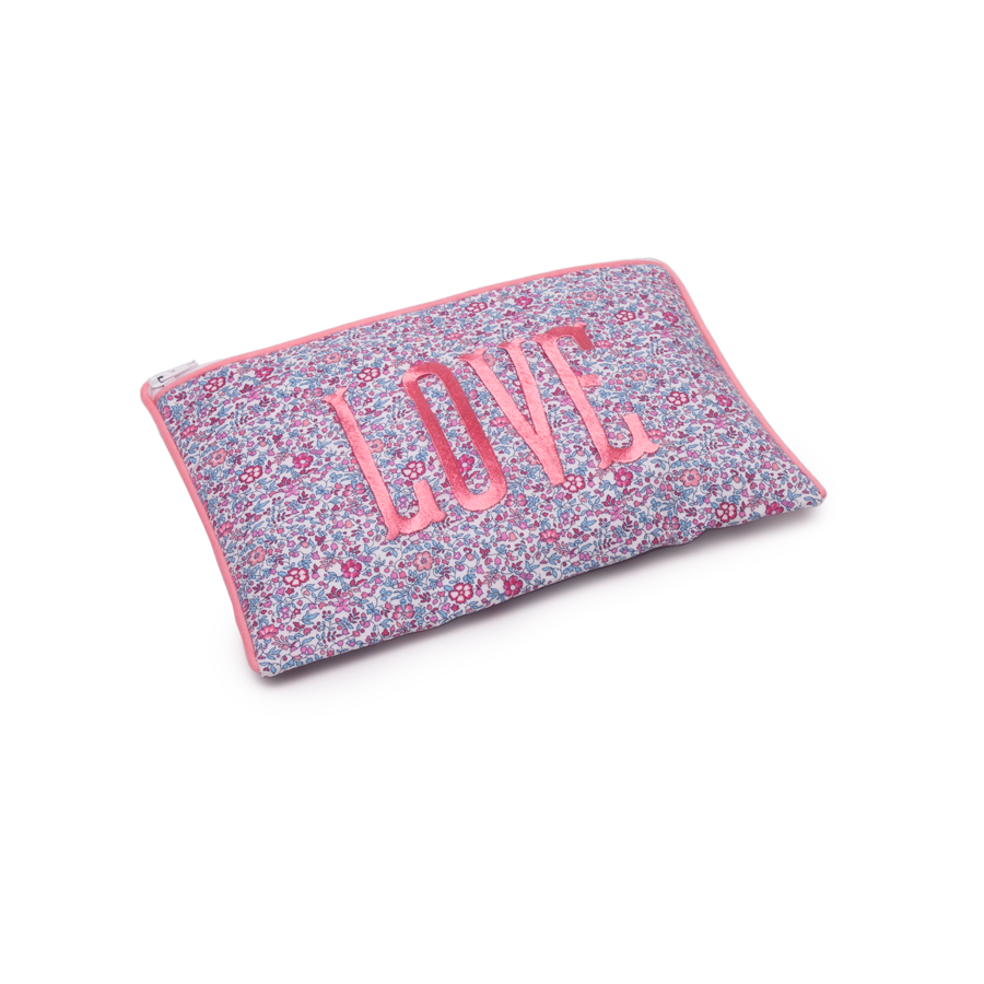 Embroidered Liberty Print Pouch