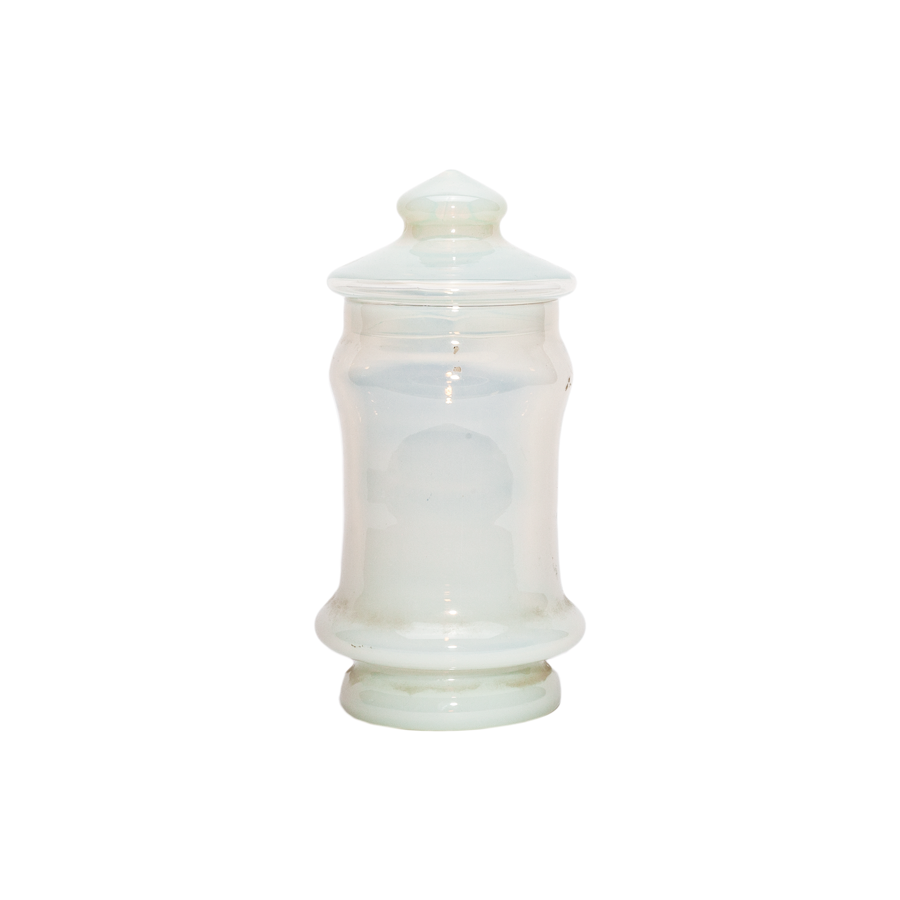 Translucent White Opaline Canister