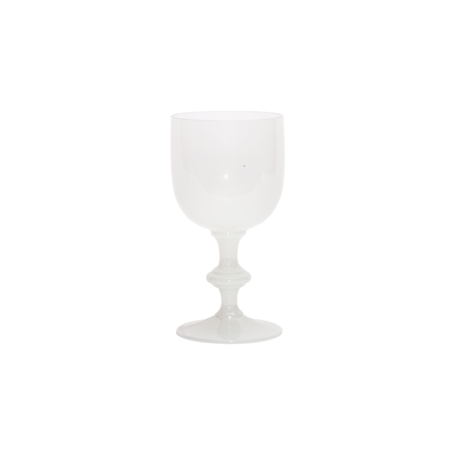 White Opaline Chalice Vase