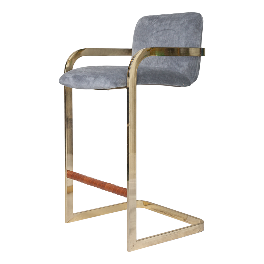 Mid-Century Brass Bar Stool by DIA, 1970s