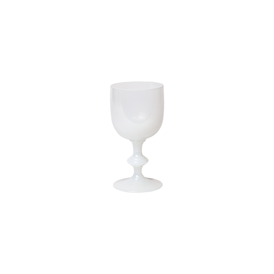 Red Wine Glasses French Portieux Vallerysthal White Opaline - Set of 8 –  Found by Maja