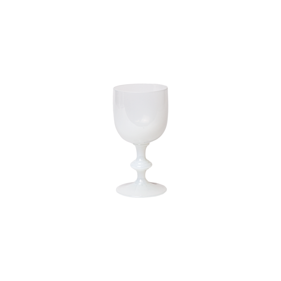 White Opaline Chalice Vase