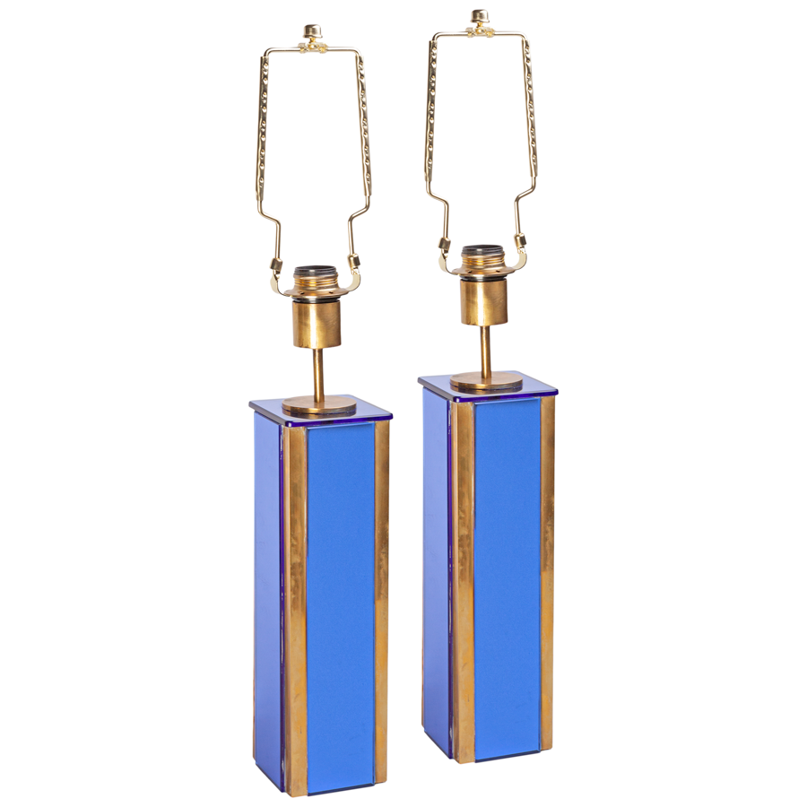 Cristal Arte Mirrored Lamps - Pair