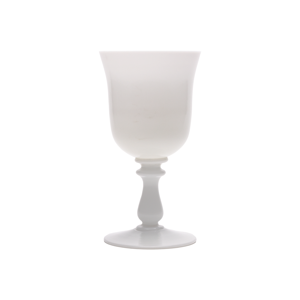 Italian White Opaline Vase