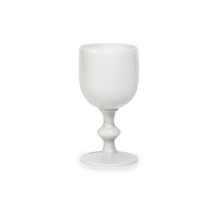 Red Wine Glasses French Portieux Vallerysthal White Opaline - Set of 8 –  Found by Maja