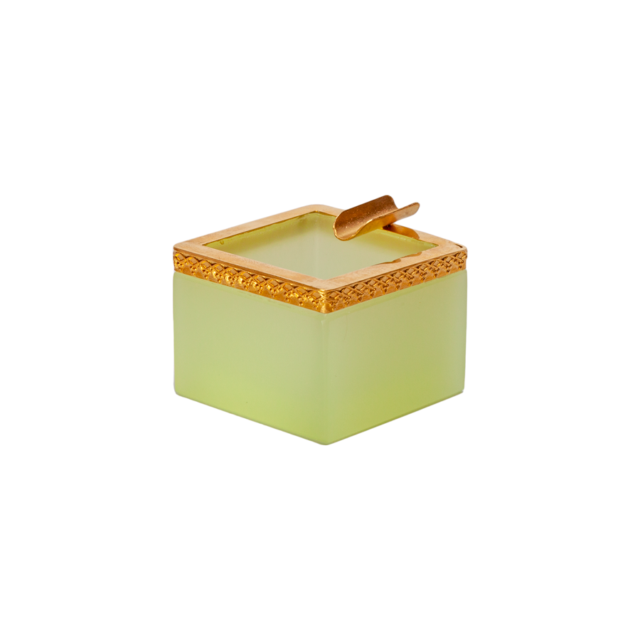 Italian Square Opaline Small Ashtray