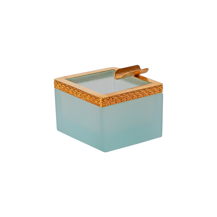 Italian Square Opaline Small Ashtray