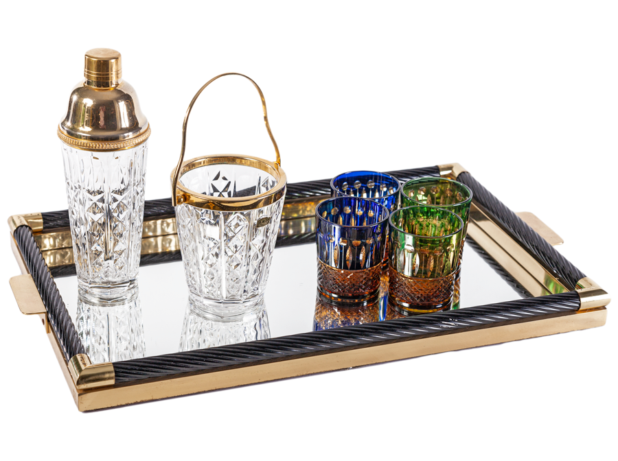 Japanese Cut Crystal Whiskey Glasses - Set of 2