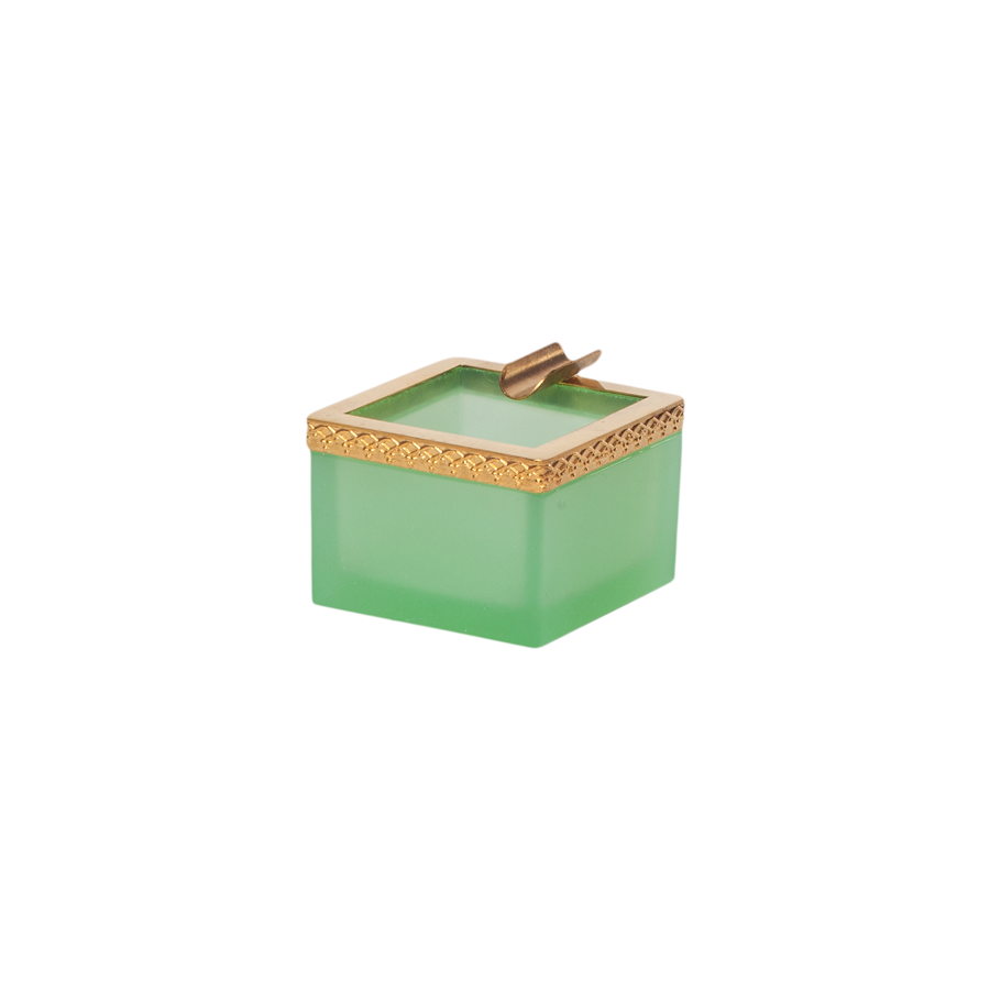 Italian Square Opaline Small Ashtray