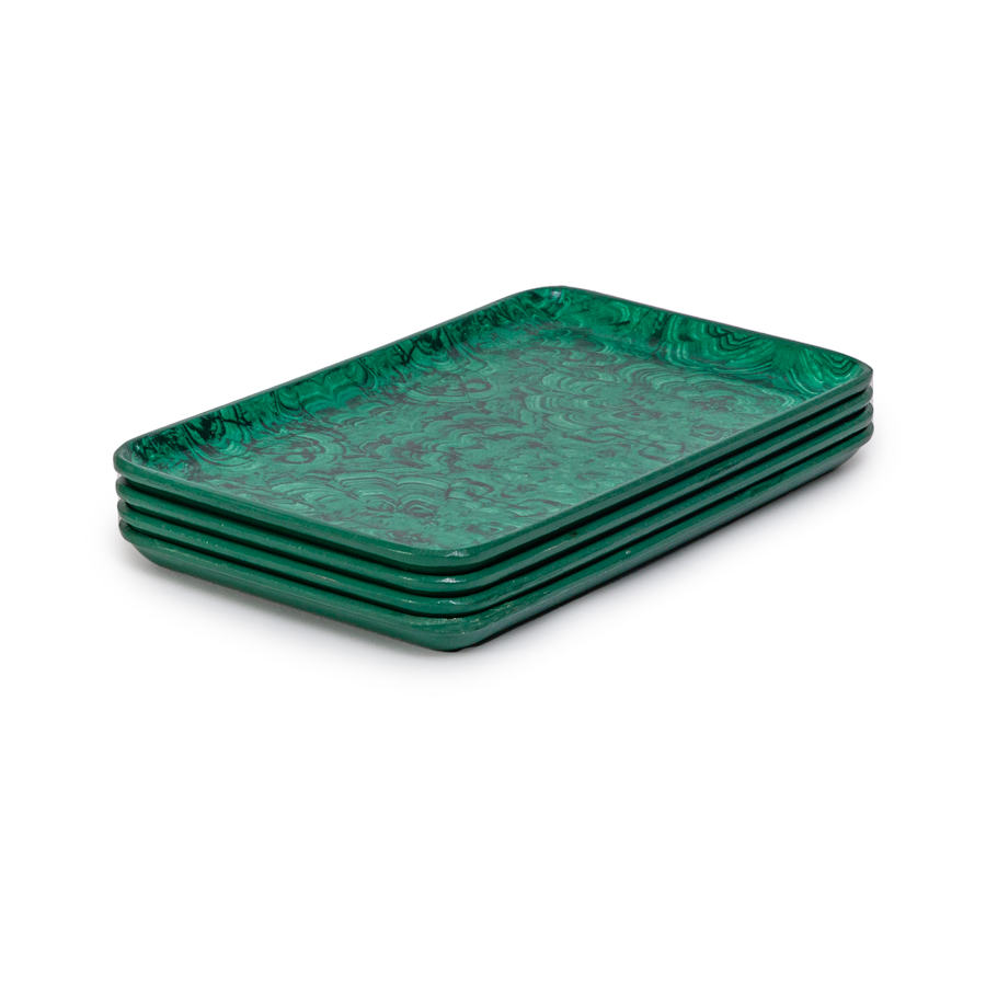 Faux Malachite Tray by Georges Briard