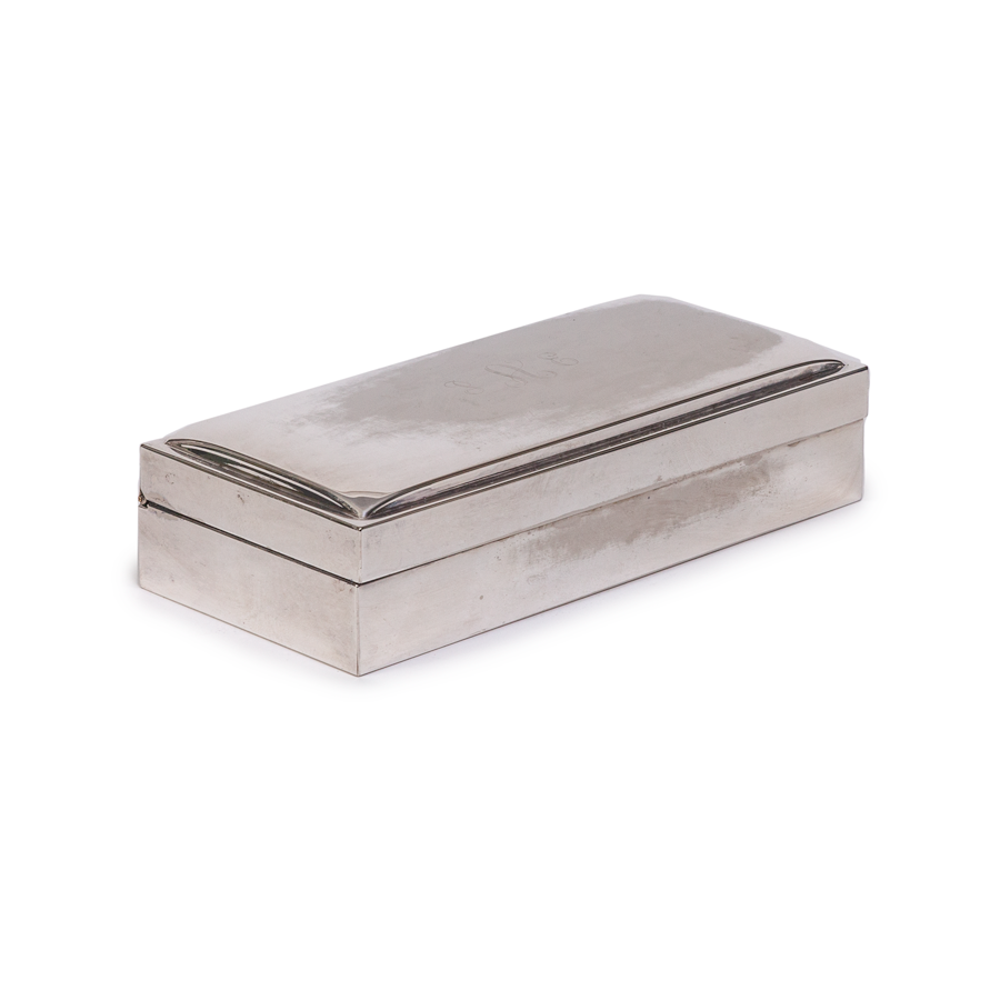 Monogramed Silver Plate Box