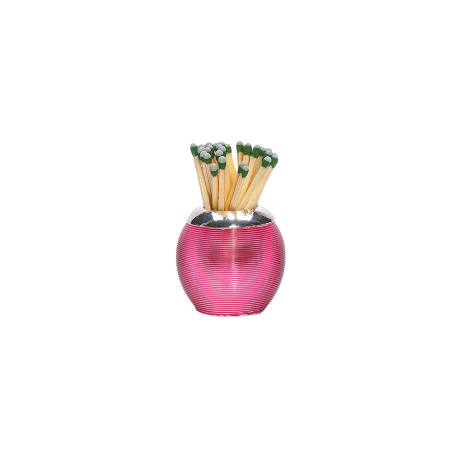 Pink and Sterling Edwardian Match Striker (B)