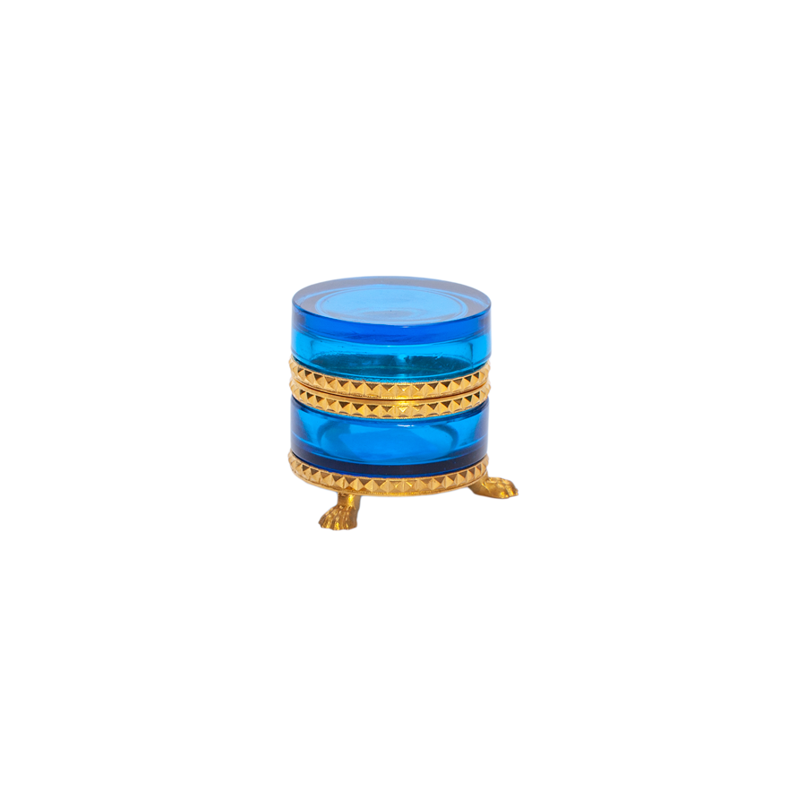 Blue Murano Footed Box