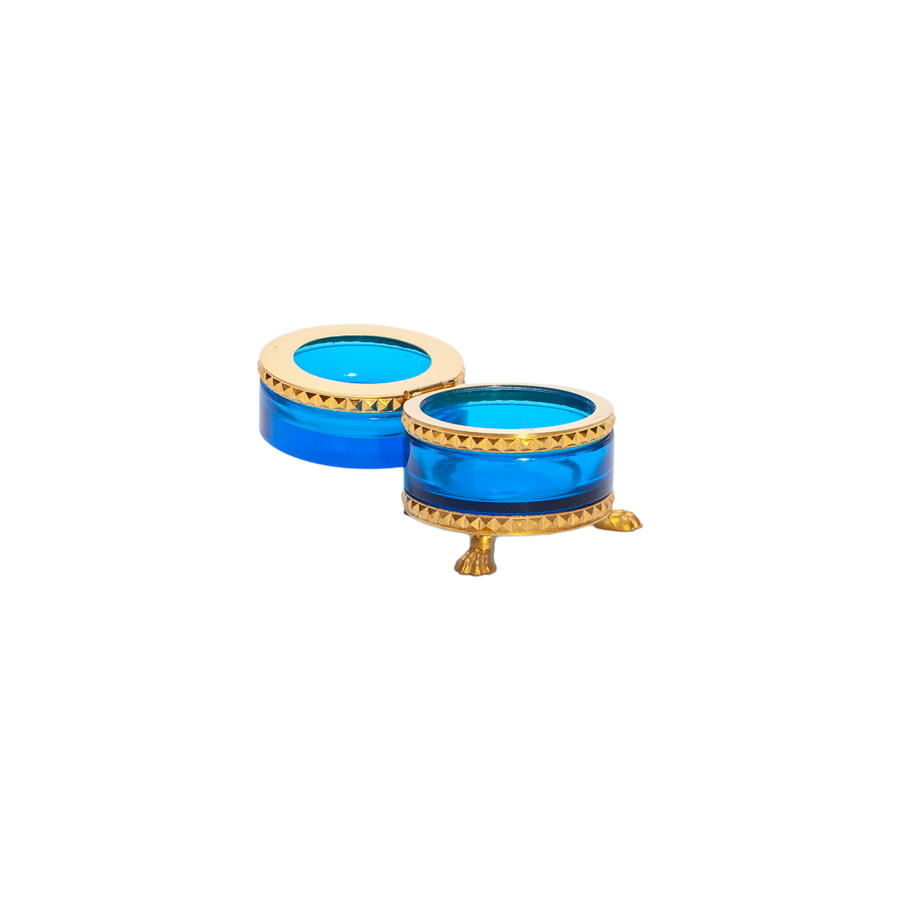 Blue Murano Footed Box