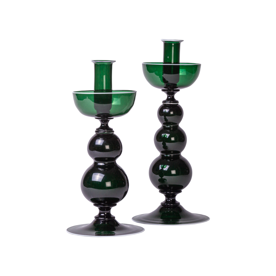 Glass Candlesticks by Davide Fuin